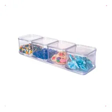 Kit 9 Pçs Organizador Multiuso Transparente Com Encaixe Foto  mini 1