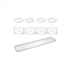 Kit 9 Pçs Organizador Multiuso Transparente Com Encaixe Foto mini  3