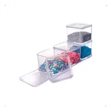 Kit 9 Pçs Organizador Multiuso Transparente Com Encaixe Foto mini  2