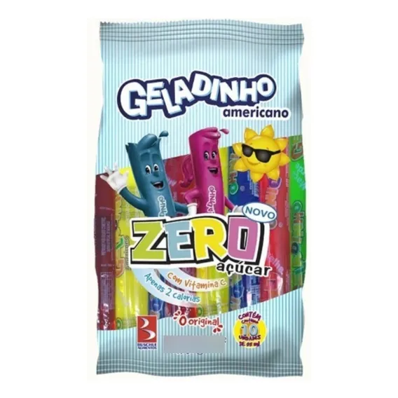 Kit 9 Pct Geladinho Gelinho Americano Zero Açucar 10x55ml Foto 1