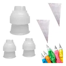 Kit 9 Peças Bicos Folha Adaptadores Sacos Wilton Mago Foto mini 3