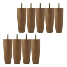 Kit 9 Pés Para Móveis Cama Casal Pé Para Cama Box Em Madeira Foto mini 1
