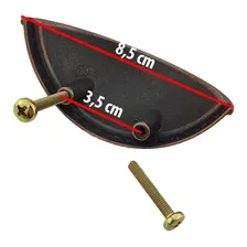 Kit 9 Puxador Concha Para Moveis Puxadores De Gaveta + Cor Bronze Foto mini 4