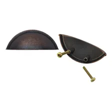 Kit 9 Puxador Concha Para Moveis Puxadores De Gaveta + Cor Bronze Foto mini 3