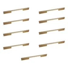 Kit 9 Puxadores Sorento 224mm Dourado Fosco Zen Foto mini 1
