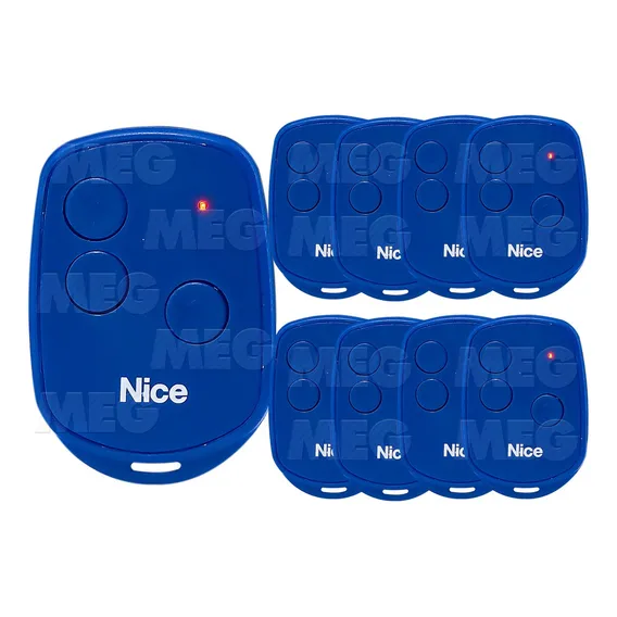 Kit 9x Controles Remoto Transmissor Linear Tx 3 Botões Azul Foto 1