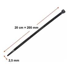 Kit Abraçadeiras Nylon Enforca Gato 2,5 X 200mm 1.000 Unid Cor Preta Foto mini  2