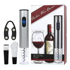 Kit Abridor Vinhos Elétrico Em Aço Inox Saca Rolha Foto mini 1