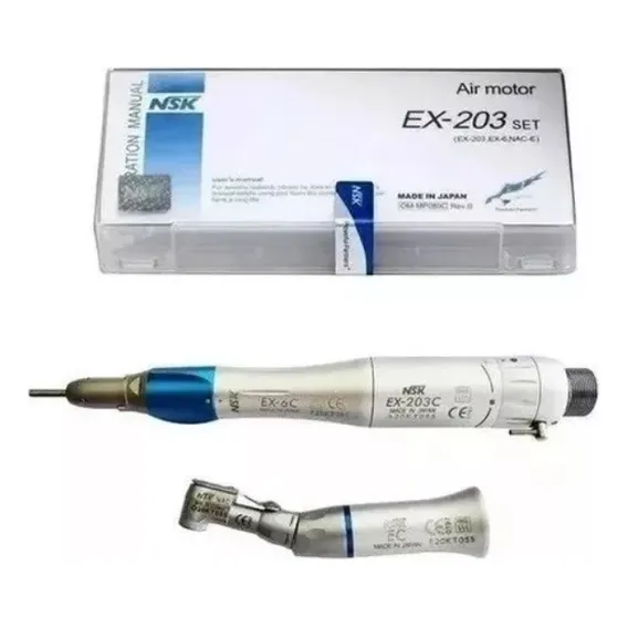 Kit Acadêmico Nsk Caneta Baixa Rotação Ex-203c Set Cor Prateado Foto 1