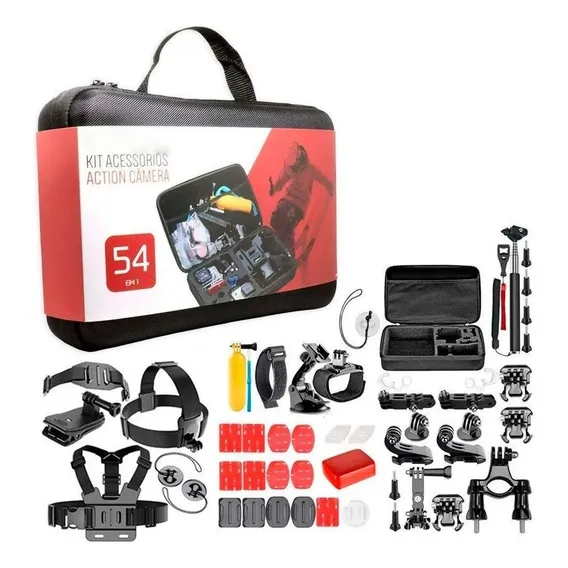 Kit Acessórios Action Camera 54 Em 1 Maleta Gopro Foto 1