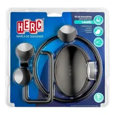 Kit Acessorios Banheiro 4pçs Lavello Preto / Cromado Herc Foto mini 1