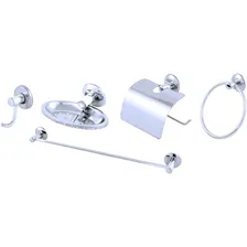 Kit Acessórios Banheiro Júnior Bognar Metal 5 Peças Foto  mini 1