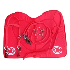 Kit Acessórios Cavalgada Cabeçada,rédea,manta,freio,cabresto Cor Vermelho Foto mini 1