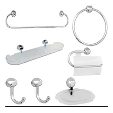 Kit Acessorios De Banheiro Samba Japi 7 Peças Cor Cromado Foto mini 2