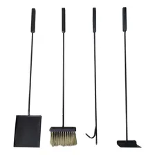Kit Acess贸rios Limpeza Lareira E Cesto Porta Lenha Foto mini 3