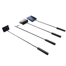 Kit Acess贸rios Limpeza Lareira E Cesto Porta Lenha Foto mini 2