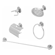 Kit Acessórios P/ Banheiro Aço Inox 5 Peças Foto  mini 1