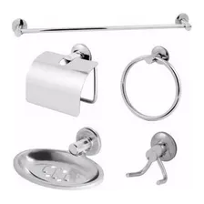Kit Acessórios P/ Banheiro Aço Inox 5 Peças Foto mini 1