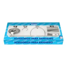 Kit Acessórios P/ Banheiro Aço Inox 5 Peças 05 Anos Foto mini  2