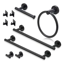 Kit Acessórios P/ Banheiro Embralumi Toalheiro 10 Pçs Preto Foto mini 1