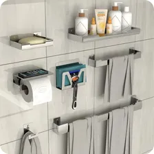 Kit Acessórios Para Banheiro 7 Peças Inox ELG Foto mini 1
