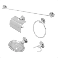 Kit Acessórios Para Banheiro Aço Inox 5 Peças Foto mini 1