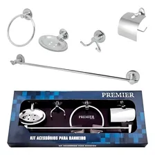 Kit Acessórios Para Banheiro Aço Inox 5 Peças Foto mini 1