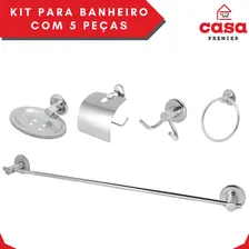 Kit Acessórios Para Banheiro Aço Inox 5 Peças Foto mini 3