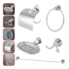 Kit Acessórios Para Banheiro Aço Inox 5 Peças Foto mini 2