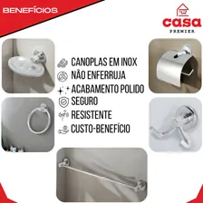 Kit Acessórios Para Banheiro Aço Inox 5 Peças Foto mini 4