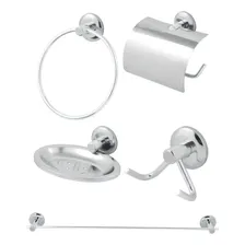 Kit Acessórios Para Banheiro Aço Inox 5 Peças Hidrolar Foto mini 1