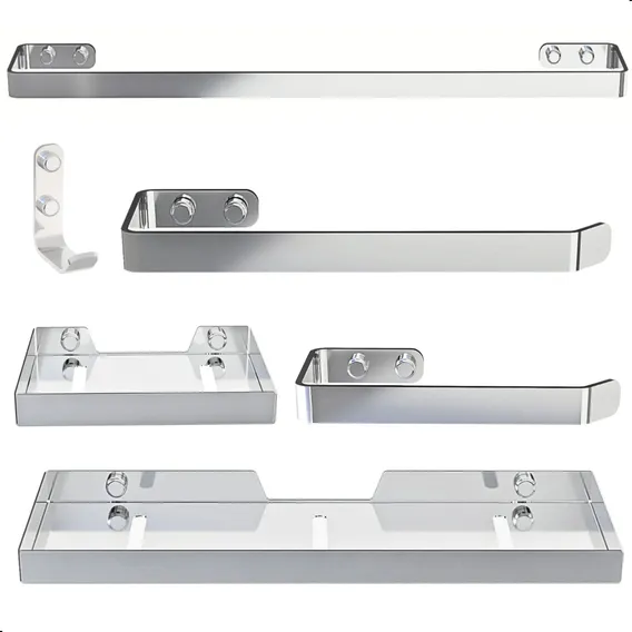 Kit Acessórios Para Banheiro Cromado 6 Peças Foto 1