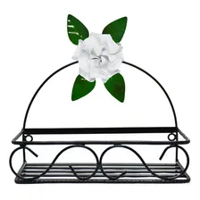 Kit Acessórios Para Banheiro Ferro Artesanal 5 Peças Luxo Cor Branco Foto mini 2