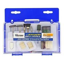 Kit Acessórios Para Mini Retífica Furadeira 24 Peças Western Foto  mini 1