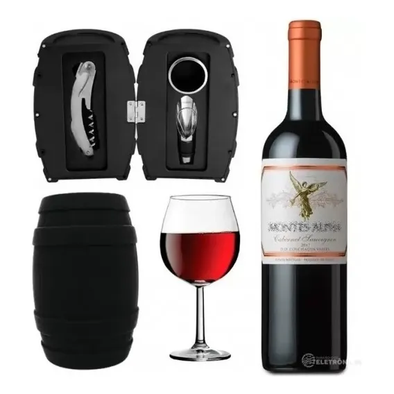 Kit Acessórios Para Vinho Barril 03 Peças Gr1075 Foto 1