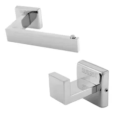 Kit Acess贸rios Quadrado Banheiro Lavat贸rio Lavabo Inox 304 Foto mini 1