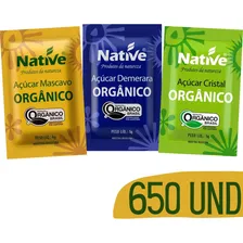 Kit Açúcar Cristal + Mascavo + Demerara Native Sachê - 650un Foto mini 1