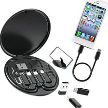 Kit Adaptador Otg Usb C Compatível Lightning Micro Usb Cabo Cor Branco Foto mini  3