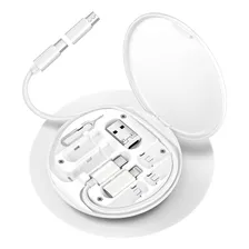 Kit Adaptador Otg Usb C Compatível Lightning Micro Usb Cabo Cor Branco Foto  mini 1