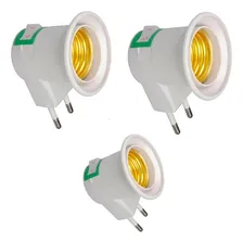 Kit Adaptador Tomada Soquete E27 Para Lâmpada Bivolt Foto mini 1