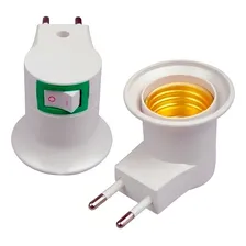 Kit Adaptador Tomada Soquete E27 Para Lâmpada Bivolt Foto mini 3