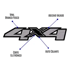 Kit Adesivo 4x4 S10 2013 2014 2015 2016 2017 2018 2019 2020 Cor Transparente Foto mini  3