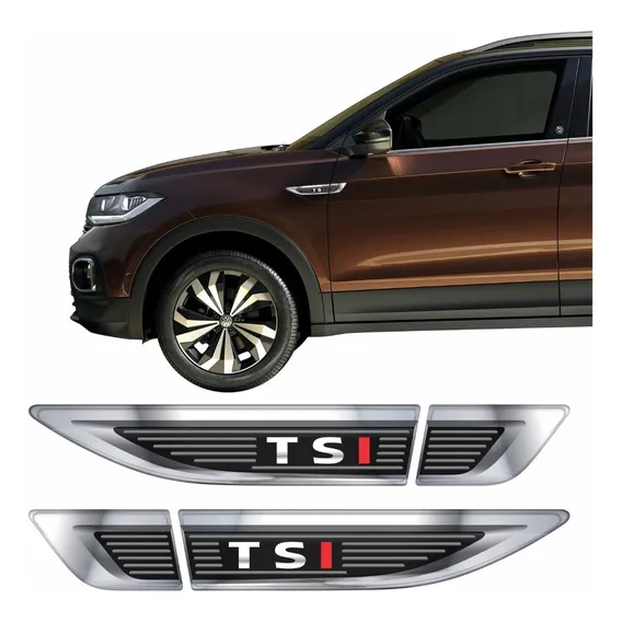 Kit Adesivo Aplique Lateral CompatÃvel Vw T-cross Tsi Foto 1