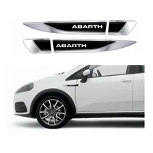 Kit Adesivo Aplique Lateral Para Fiat Punto Abarth 19833 Cor CROMADO Foto mini 1