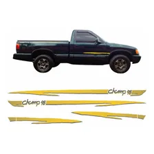 Kit Adesivo Chevrolet S10 Champ 1998 Faixa Lateral Completo Cor Padrão Foto mini 1