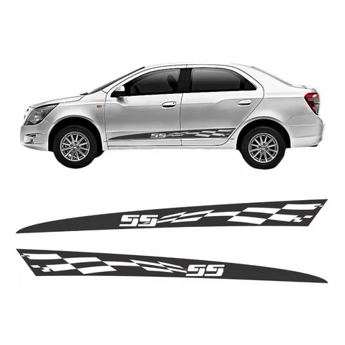 Kit Adesivo Compatível Chevrolet Cobalt Faixas Lateral Md203 Cor Faixas Laterais Personalizadas - Ss Foto 1