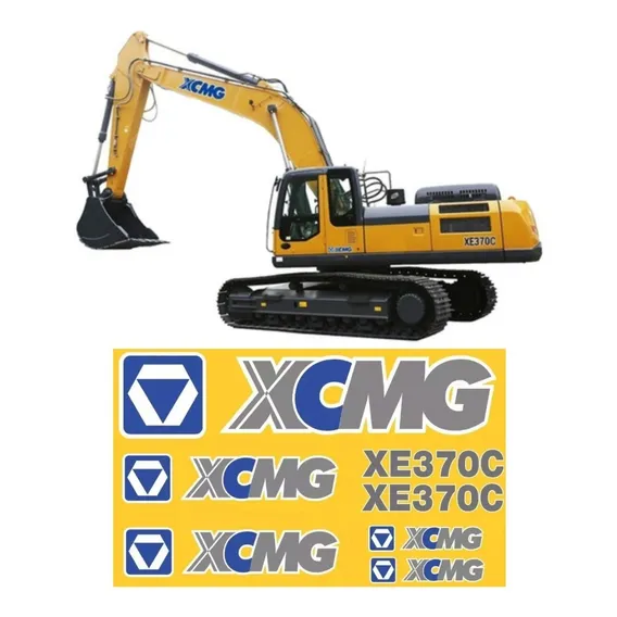 Kit Adesivo Compatível Com Escavadeira Xcmg Xe370c Foto 1