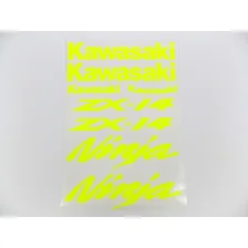 Kit Adesivo Compatível Kawasaki Ninja 650 Amarelo Fluorecent Foto mini 1