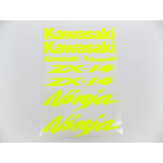 Kit Adesivo Compatível Kawasaki Ninja 650 Amarelo Fluorecent Foto 1