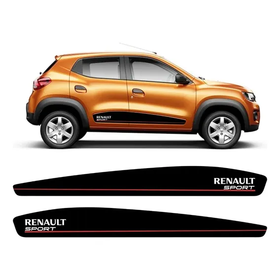 Kit Adesivo CompatÃvel Kwid Faixa Lateral F471 Foto 1